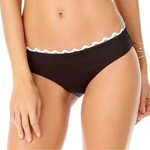 NWT Anne Cole BLACK RIC-RAC SOLIDS BIKINI BOTTOM